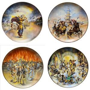 Lot of 4 Collector Plates from The Creation Series by Yiannis Koutsis 1977 5-8